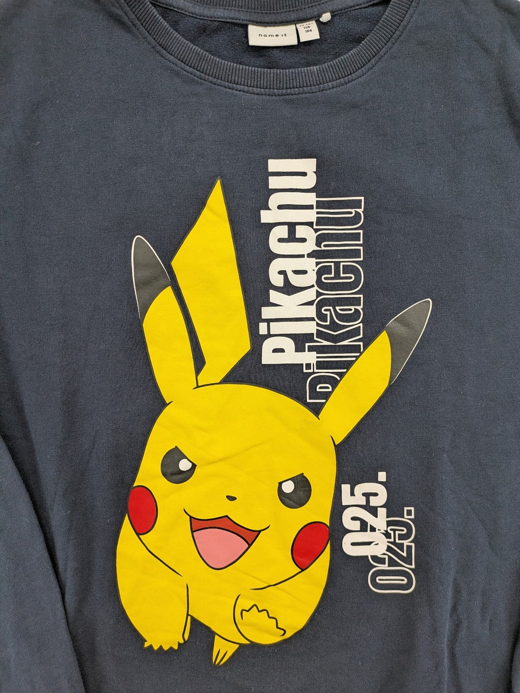name it turtle neck jumper dark blue large Pikachu graphic print 2022