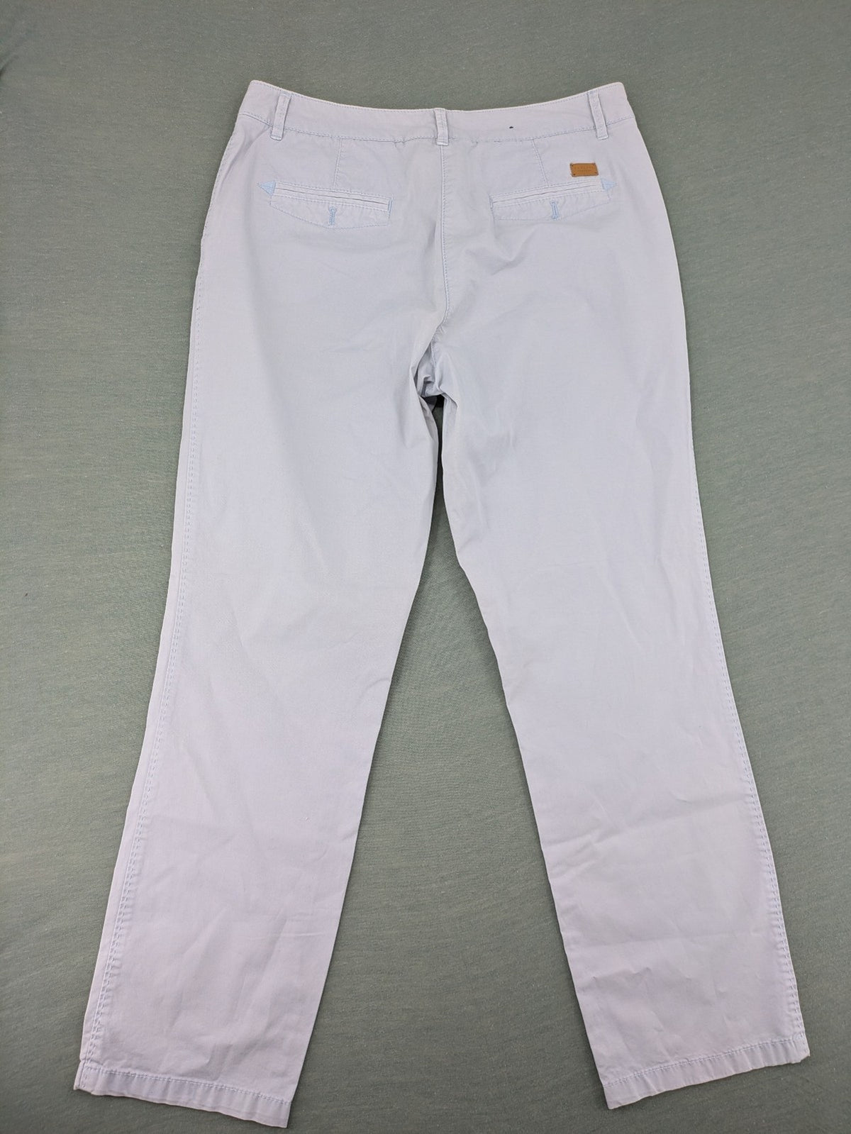 Darling Harbour white chino pants with patterned pocket lining and stretch cotton material.