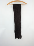 Marlon brown cashmere scarf with classic cable knit pattern for winter warmth.