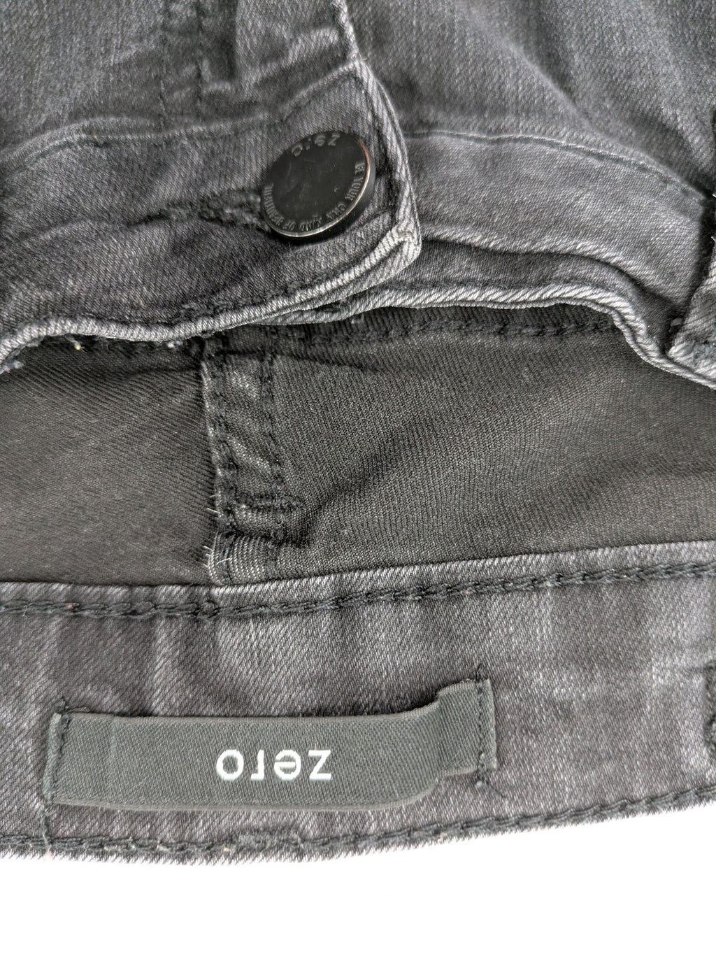 zero straight jeans black grey washed look classic 5-pocket design stretchy material