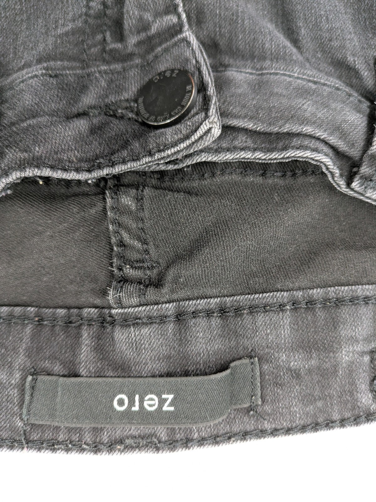 zero straight jeans black grey washed look classic 5-pocket design stretchy material