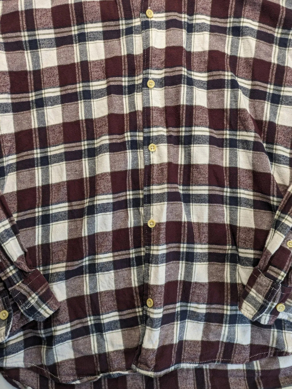 Jack & Jones flannel shirt red check pattern, long sleeves, 100% cotton, classic collar.