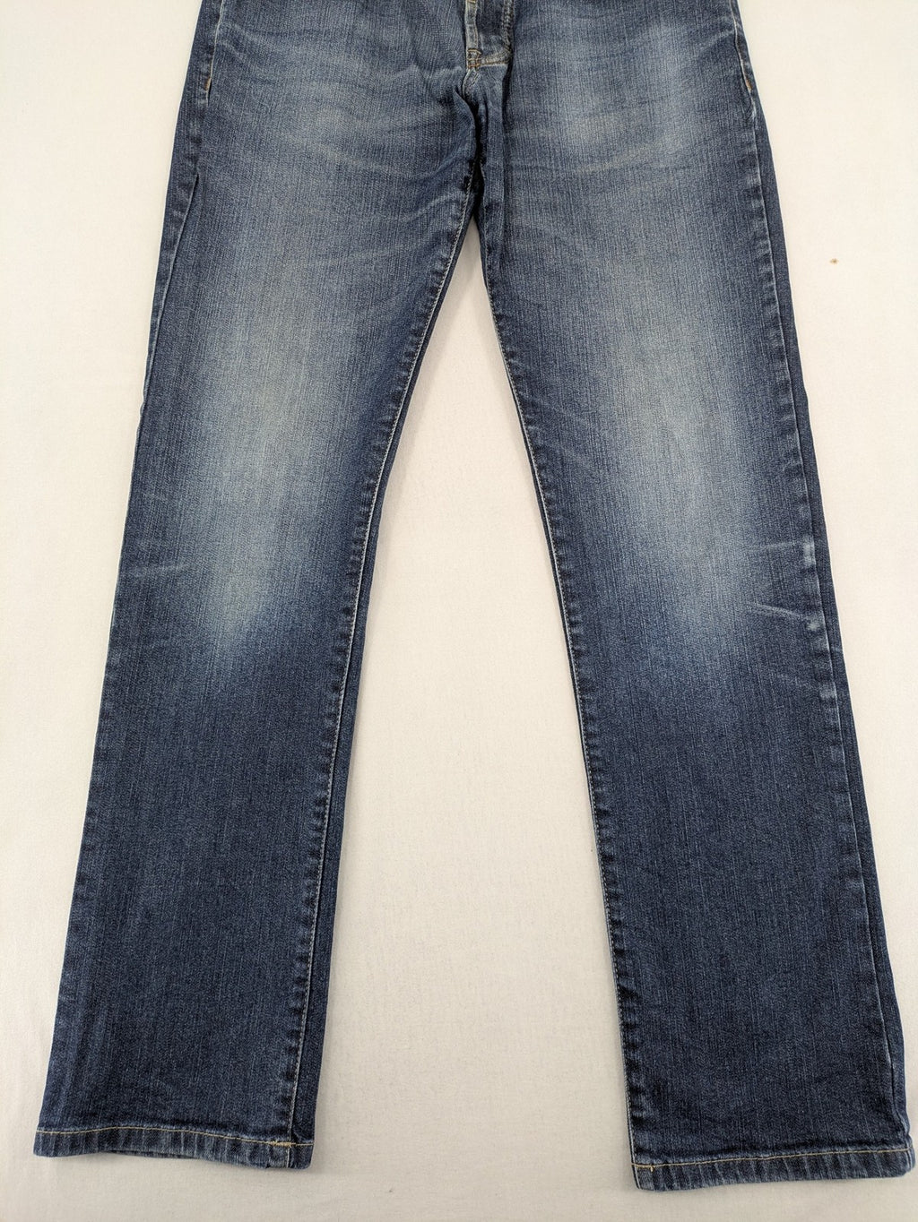 Camel Active blue straight jeans with classic 5-pocket design and logo patch.