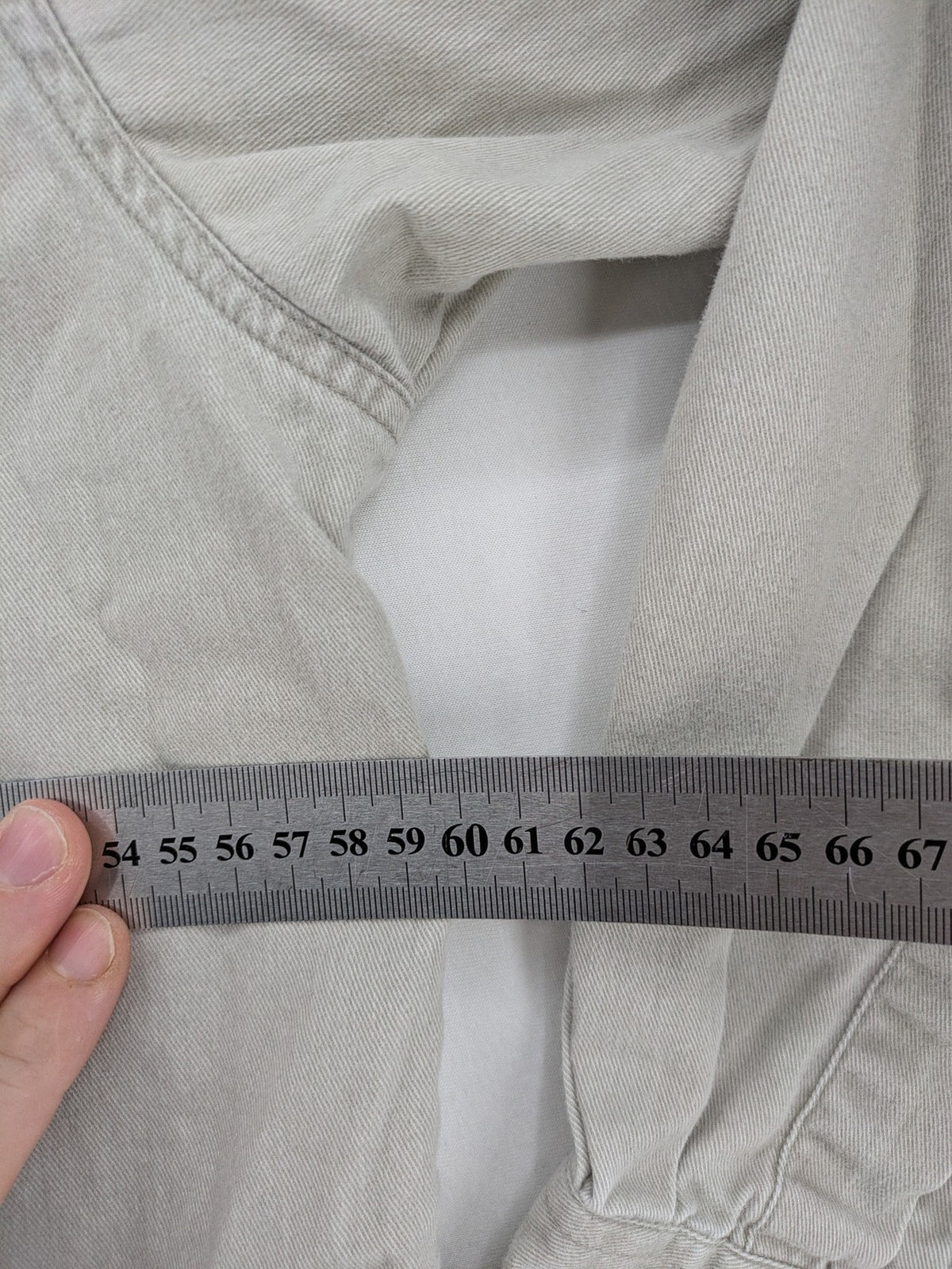 Corsucci beige button-down shirt 100% cotton with buttoned chest pockets and classic collar