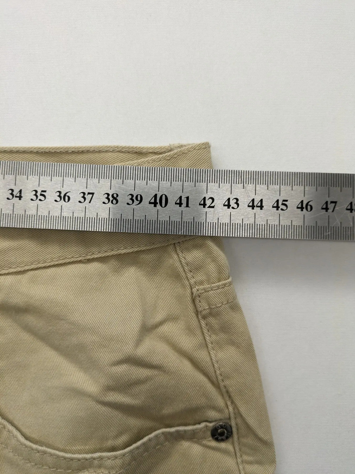 Go West beige straight jeans 5-pocket style durable cotton material