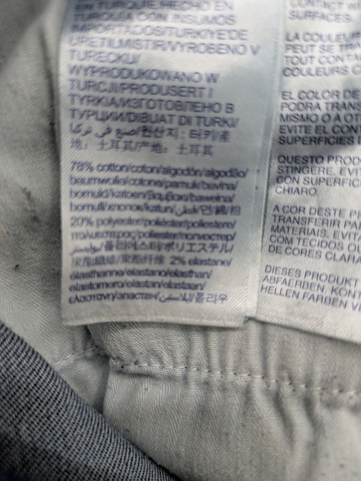 Tommy Hilfiger blue straight jeans with iconic logo and dark wash denim finish.