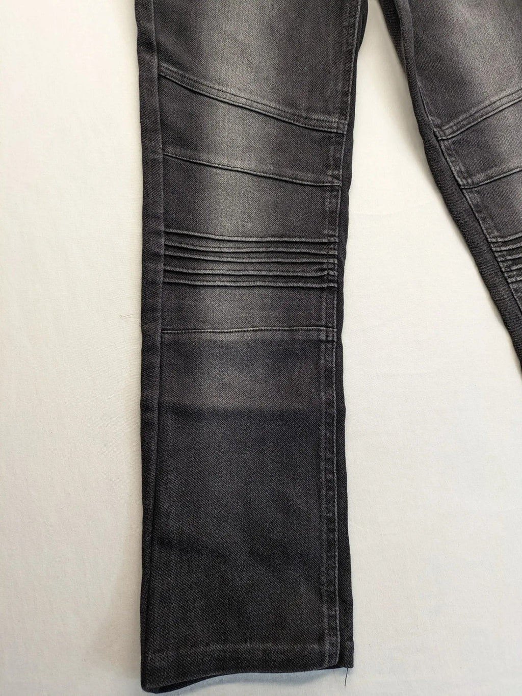 Pepperts grey jeggings with biker knee details and elastic waistband, size 170.