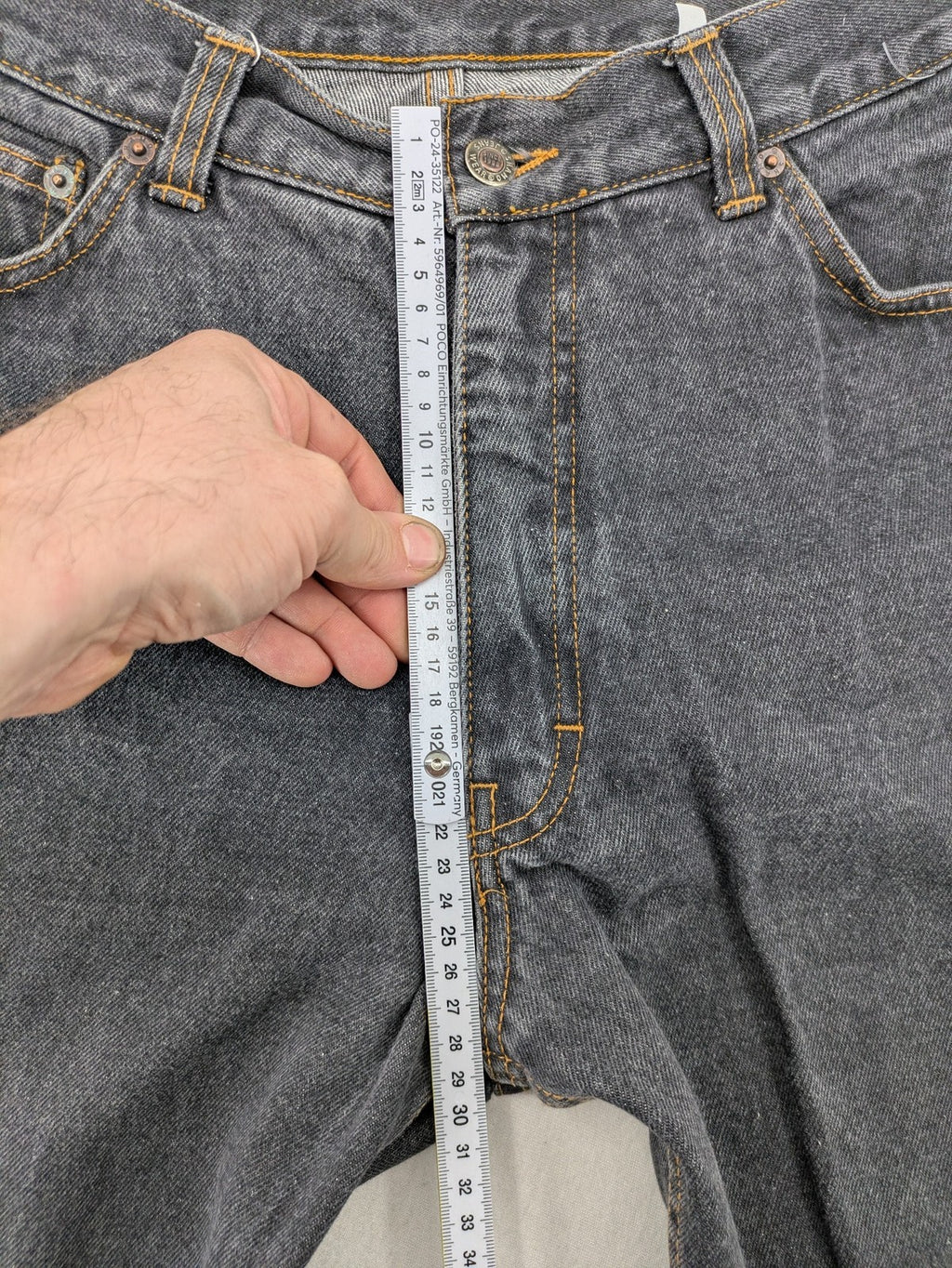 Shame black straight jeans W34 L32 washed denim 5-pocket style regular fit