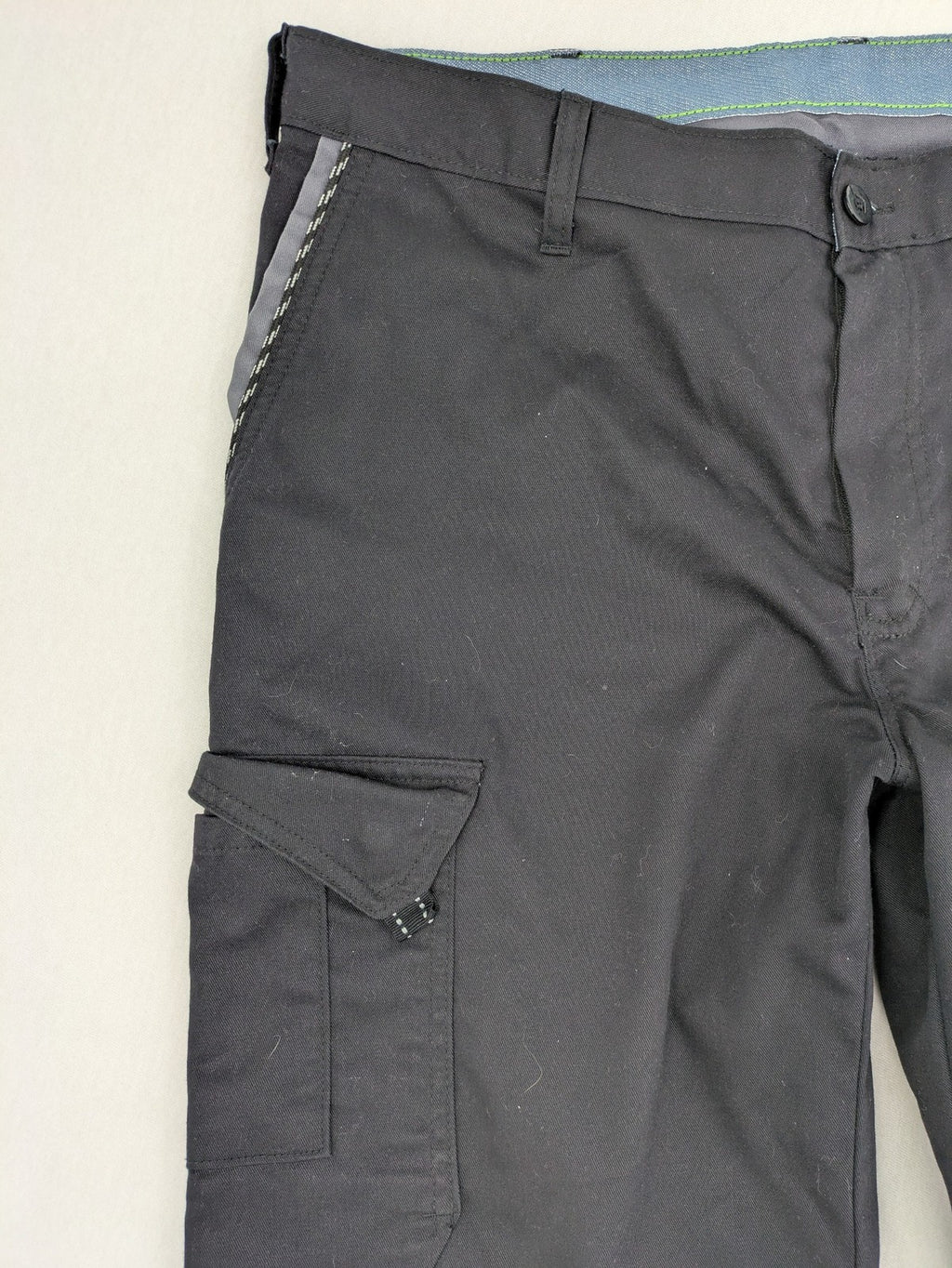 Workwear hunting tactical pants black grey durable fabric multiple cargo pockets