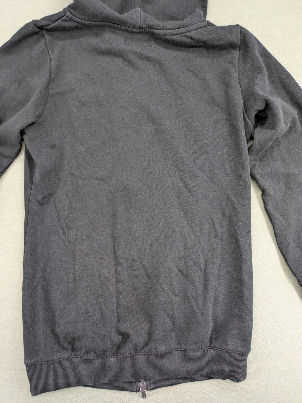 john baner beige full zip hoodie sweatshirt with contrasting brown drawstrings and front pockets