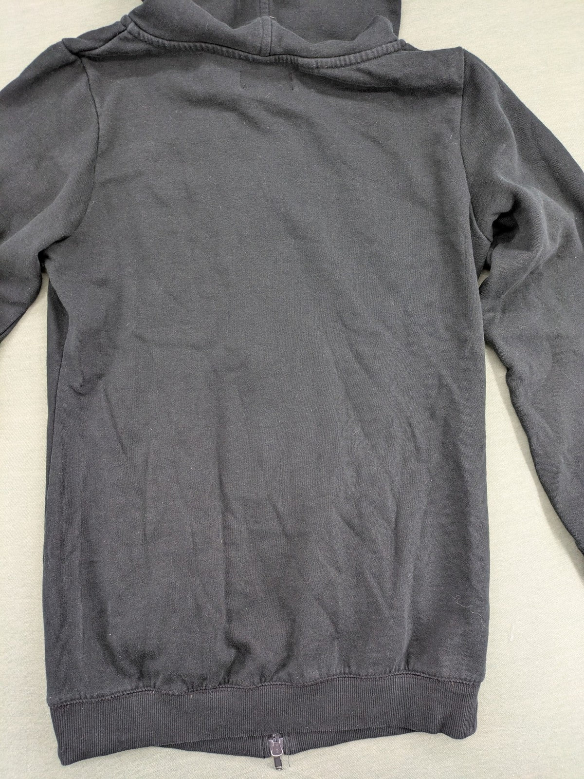 john baner beige full zip hoodie sweatshirt with contrasting brown drawstrings and front pockets