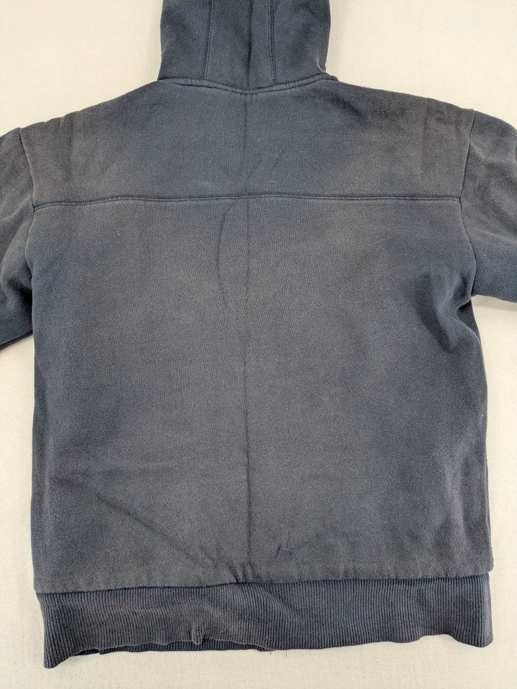 Gap Kids blue and grey zip-up hoodie with "All City Crew" logo and Sherpa lining.