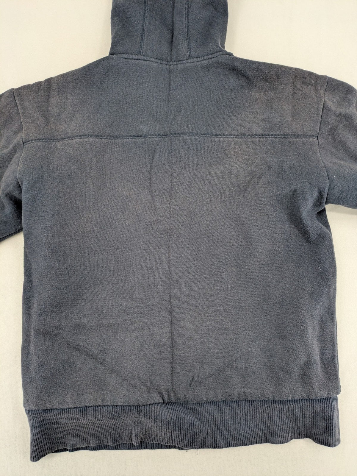 Gap Kids blue and grey zip-up hoodie with "All City Crew" logo and Sherpa lining.
