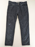 Pierre Cardin grey tapered cord trousers 5-pocket design soft cotton blend