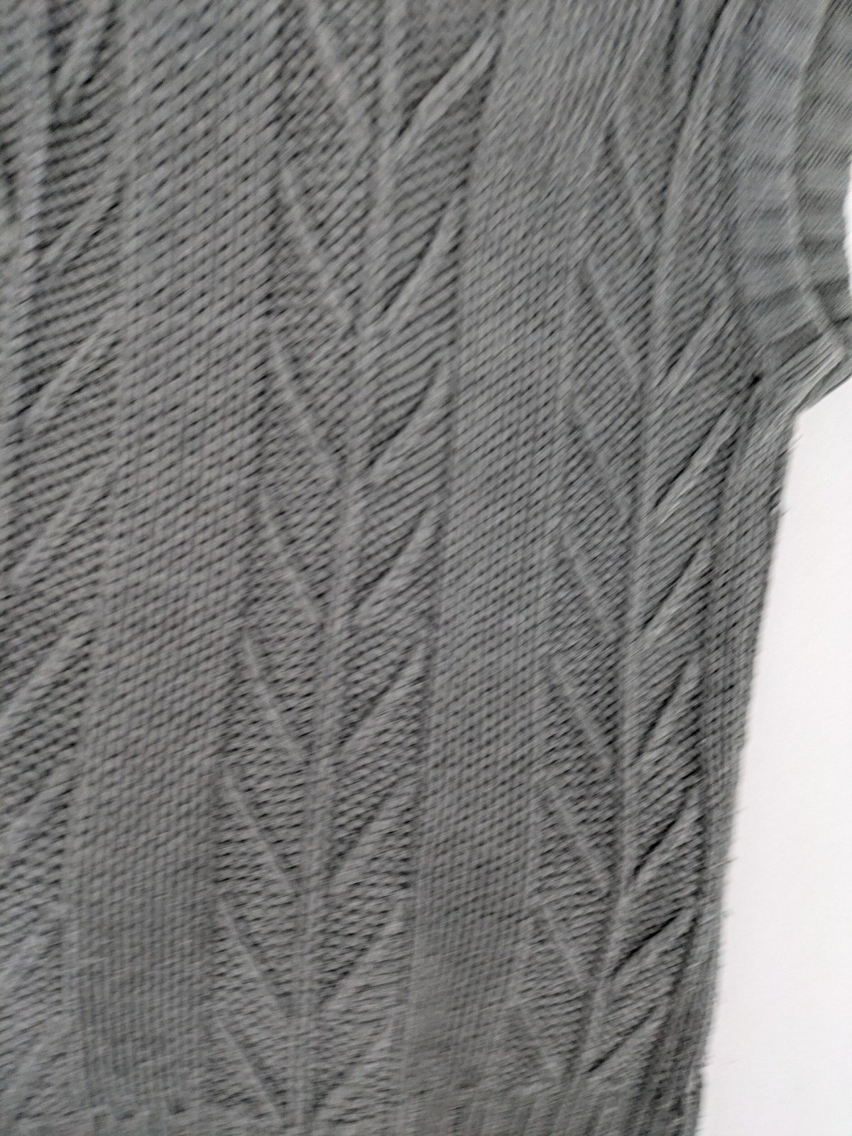 alcott grey turtle neck jumper cable knit pattern with ribbed collar and pockets