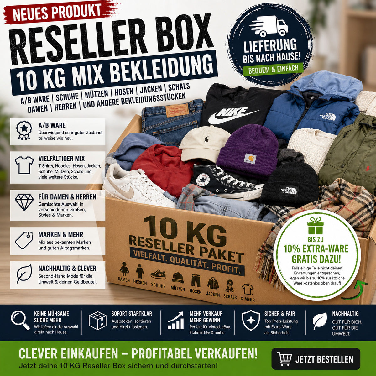 Accessoires multi apparel mix including clothing, shoes, and accessories in various styles.
