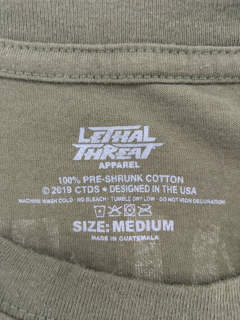 Lethal Threat multi band t-shirt featuring biker gorilla graphic and winged design.