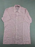 C&A short-sleeve shirt pink white checkered pattern, single chest pocket, polyester cotton blend.