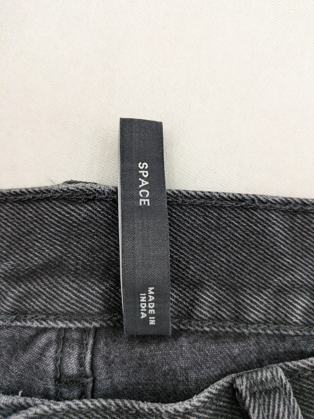Weekday grey straight jeans washed denim with button fly and classic fit.