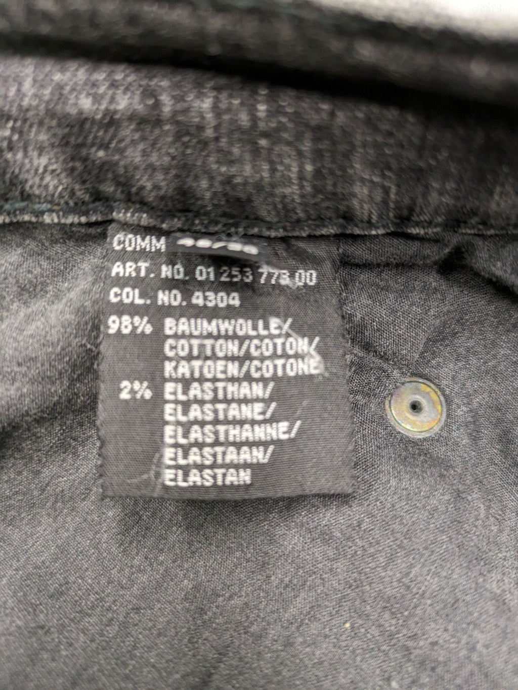 Paddock's straight jeans dark wash grey cotton-stretch denim with classic straight leg design.
