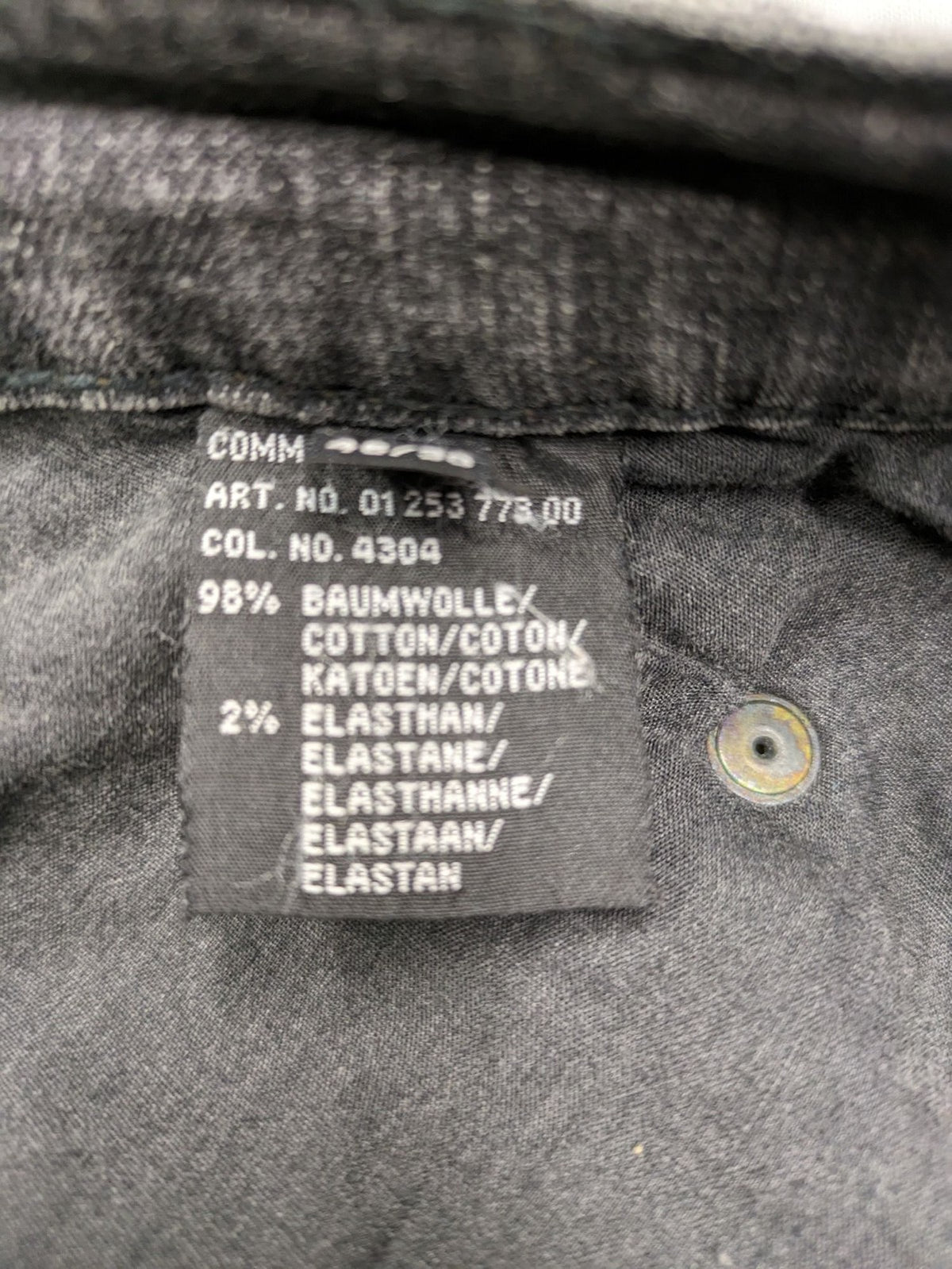 Paddock's straight jeans dark wash grey cotton-stretch denim with classic straight leg design.