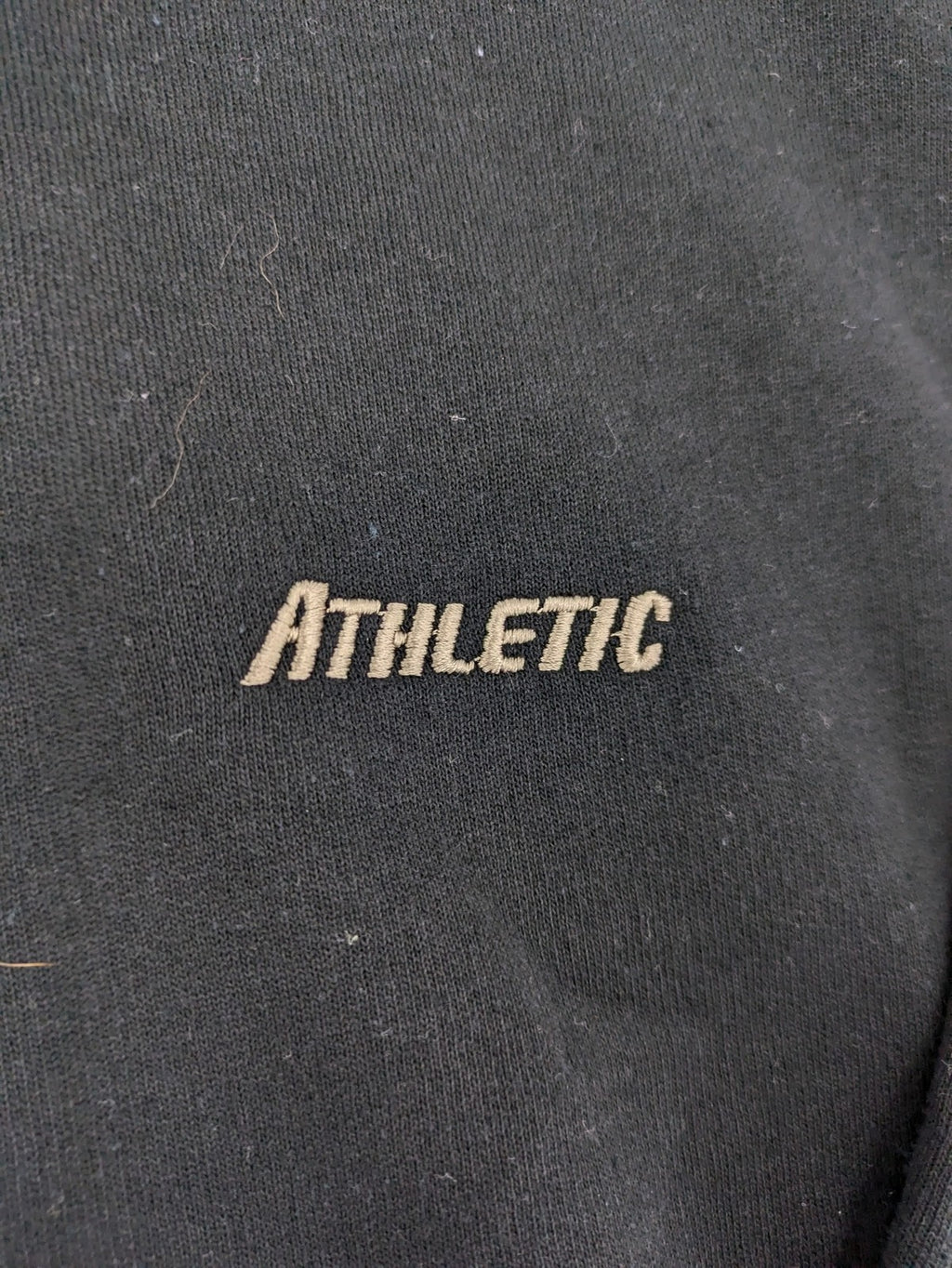 Pullover turtle neck jumper black embroidered Athletic logo, 100% cotton, classic fit.