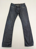 Buffalo David Bitton blue straight jeans dark wash denim five-pocket design