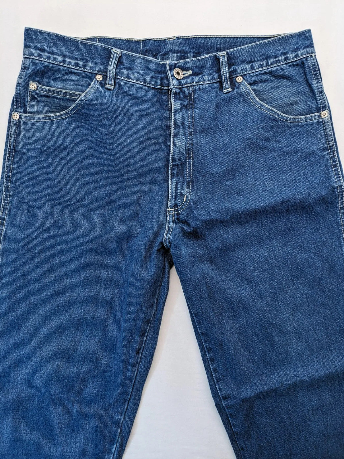 Flag Jeans blue straight leg jeans 5-pocket style robust denim classic wash