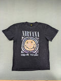 Nirvana vintage t-shirt black washed fabric iconic Smiley logo "Come As You Are