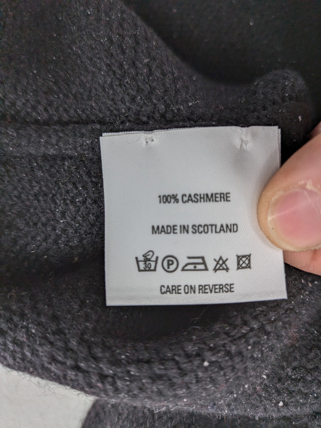 Pullover grey turtle neck jumper 100% cashmere made in Scotland classic design