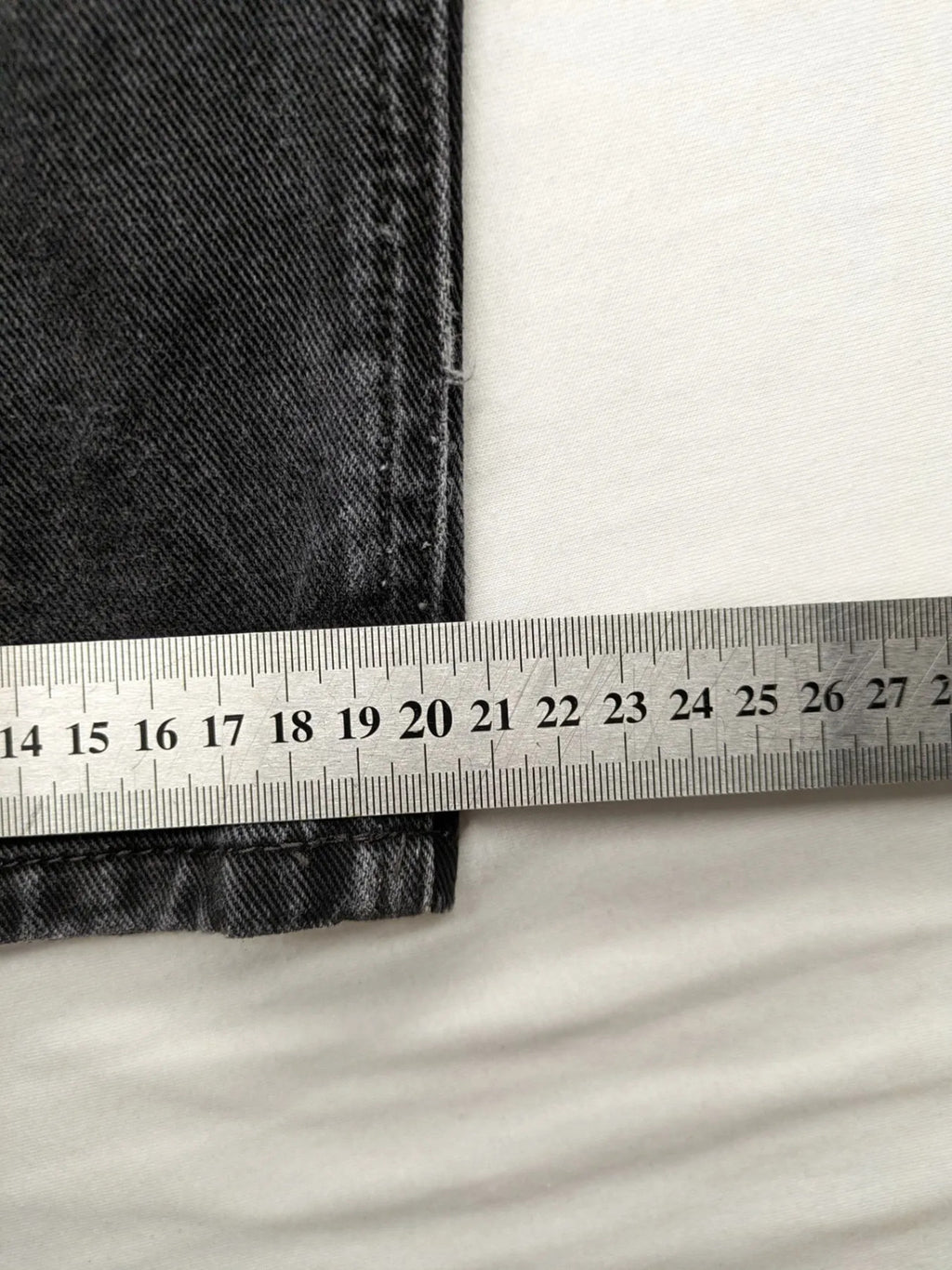 Manguun straight jeans black grey washed denim 5-pocket design regular fit