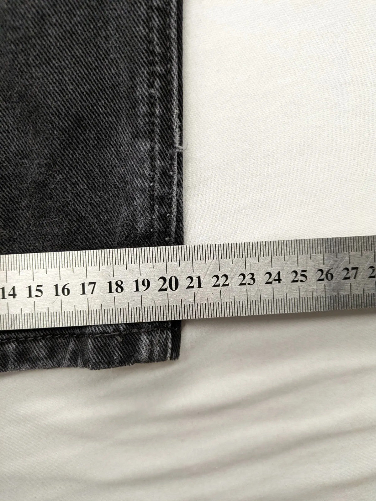 Manguun straight jeans black grey washed denim 5-pocket design regular fit