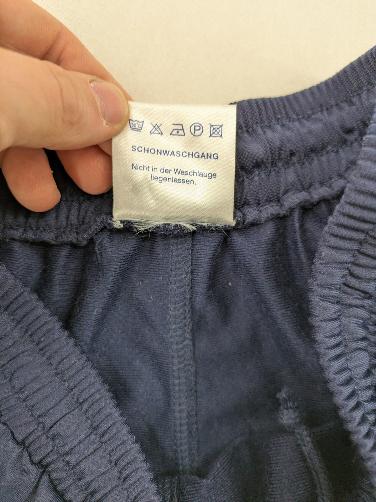 McORVIS blue tearaway training pants with side snap buttons and elastic waistband.