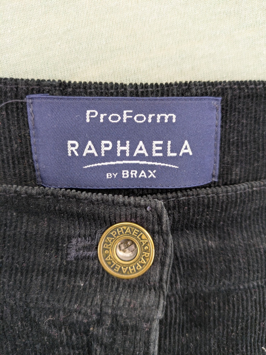 Raphaela by Brax black cord pants high waist 5-pocket design soft material