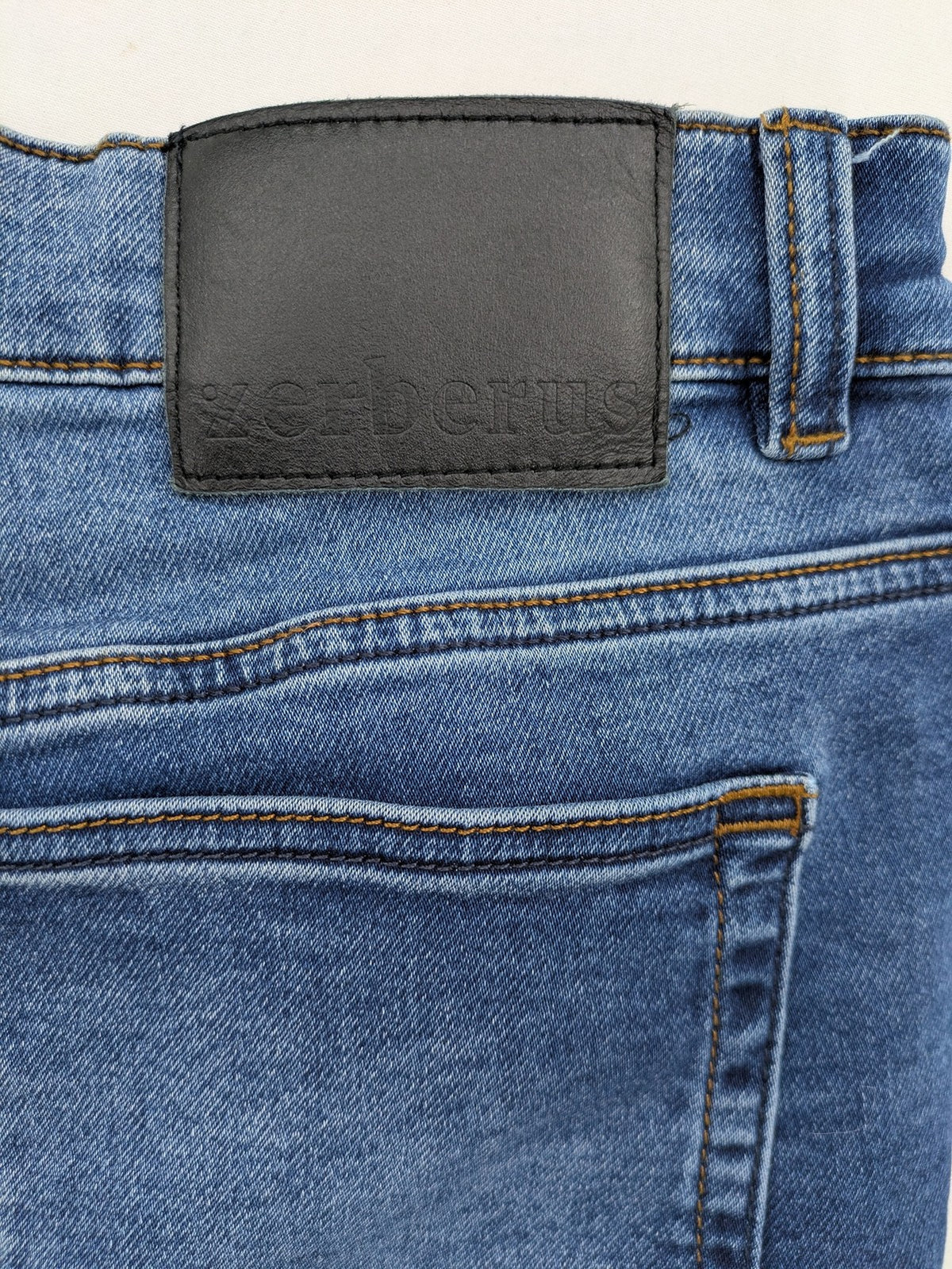 Zerberus blue straight jeans classic five-pocket design premium denim stretch material