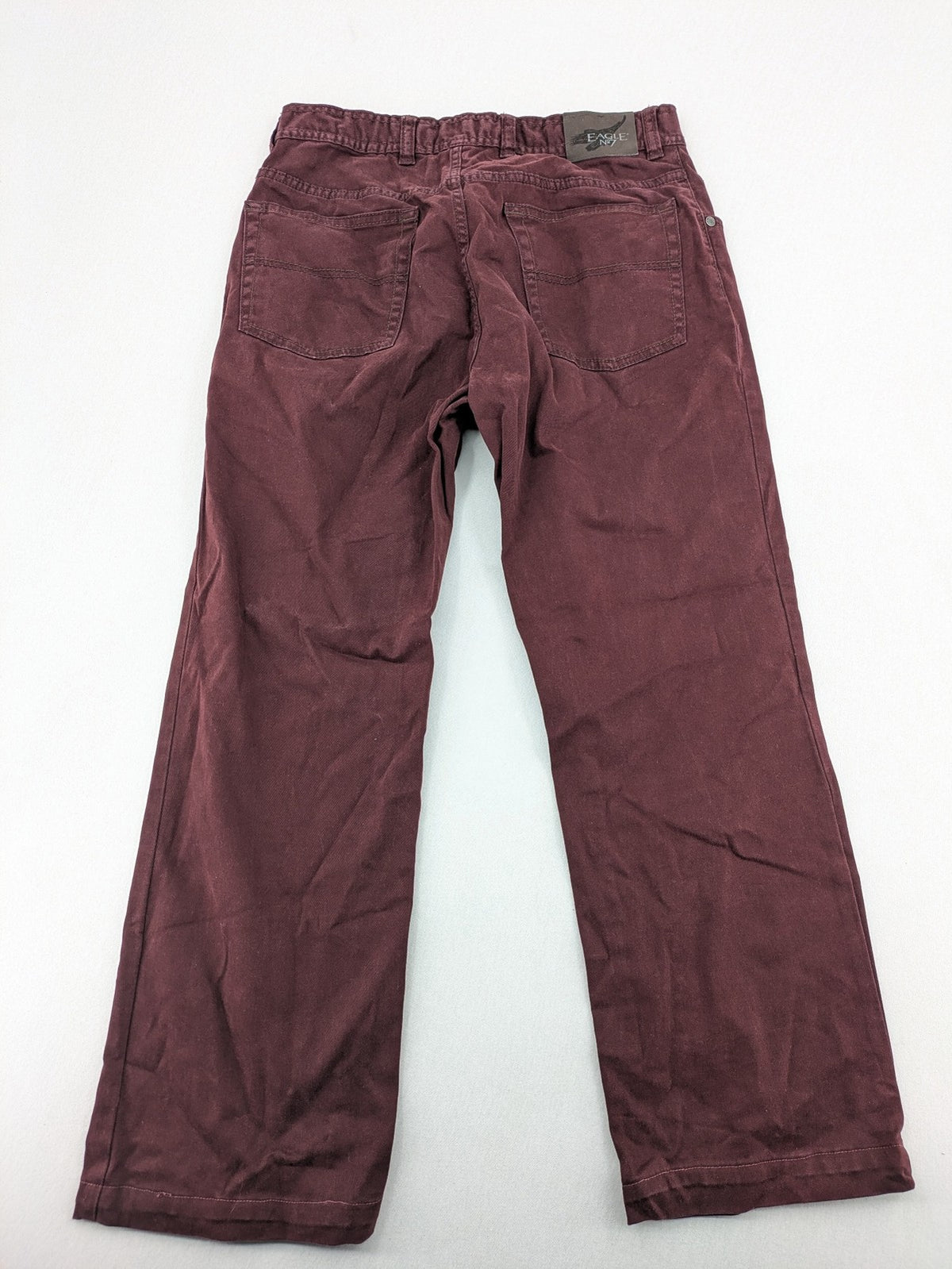 Baumwolle burgundy straight jeans 5-pocket design with brand logo and stretch material