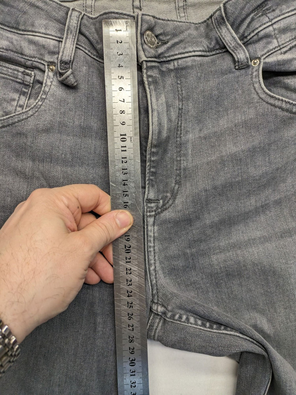 Comma grey skinny jeans washed look stretch denim casual identity