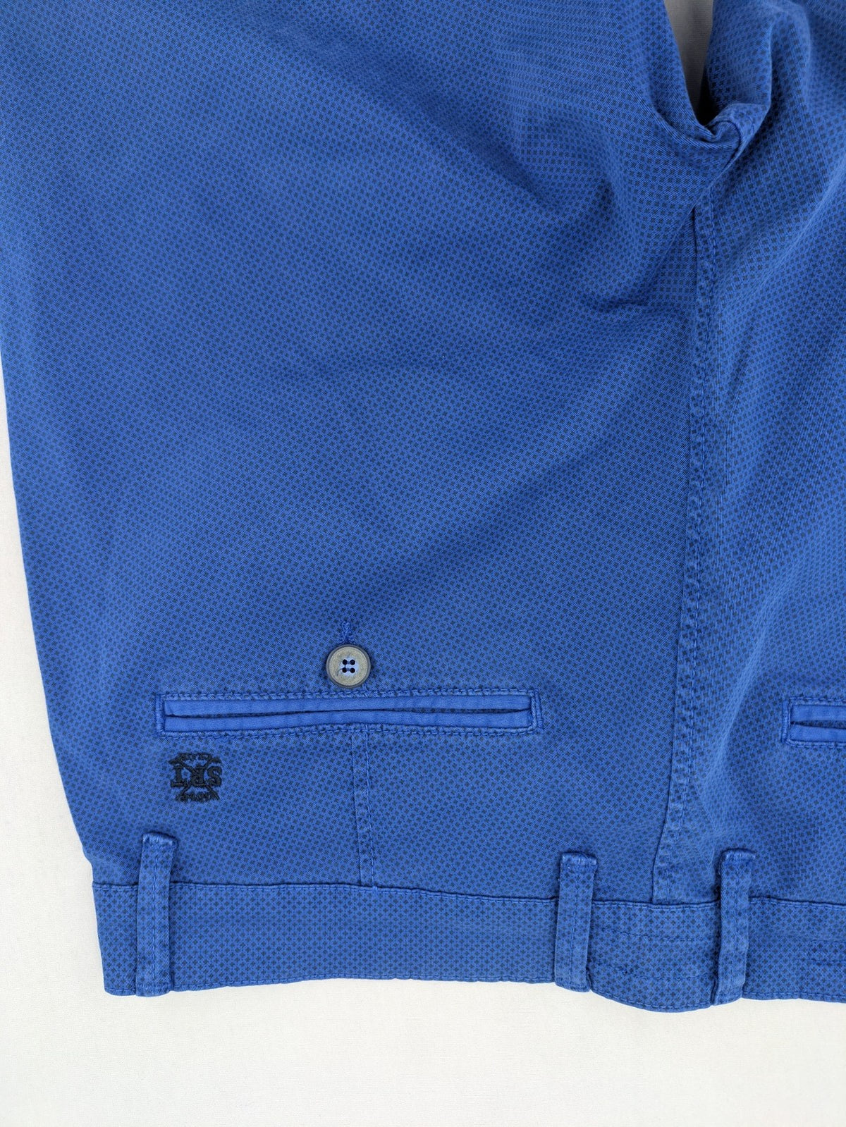 Sir Raymond Tailor blue chino pants cotton with subtle allover dot pattern
