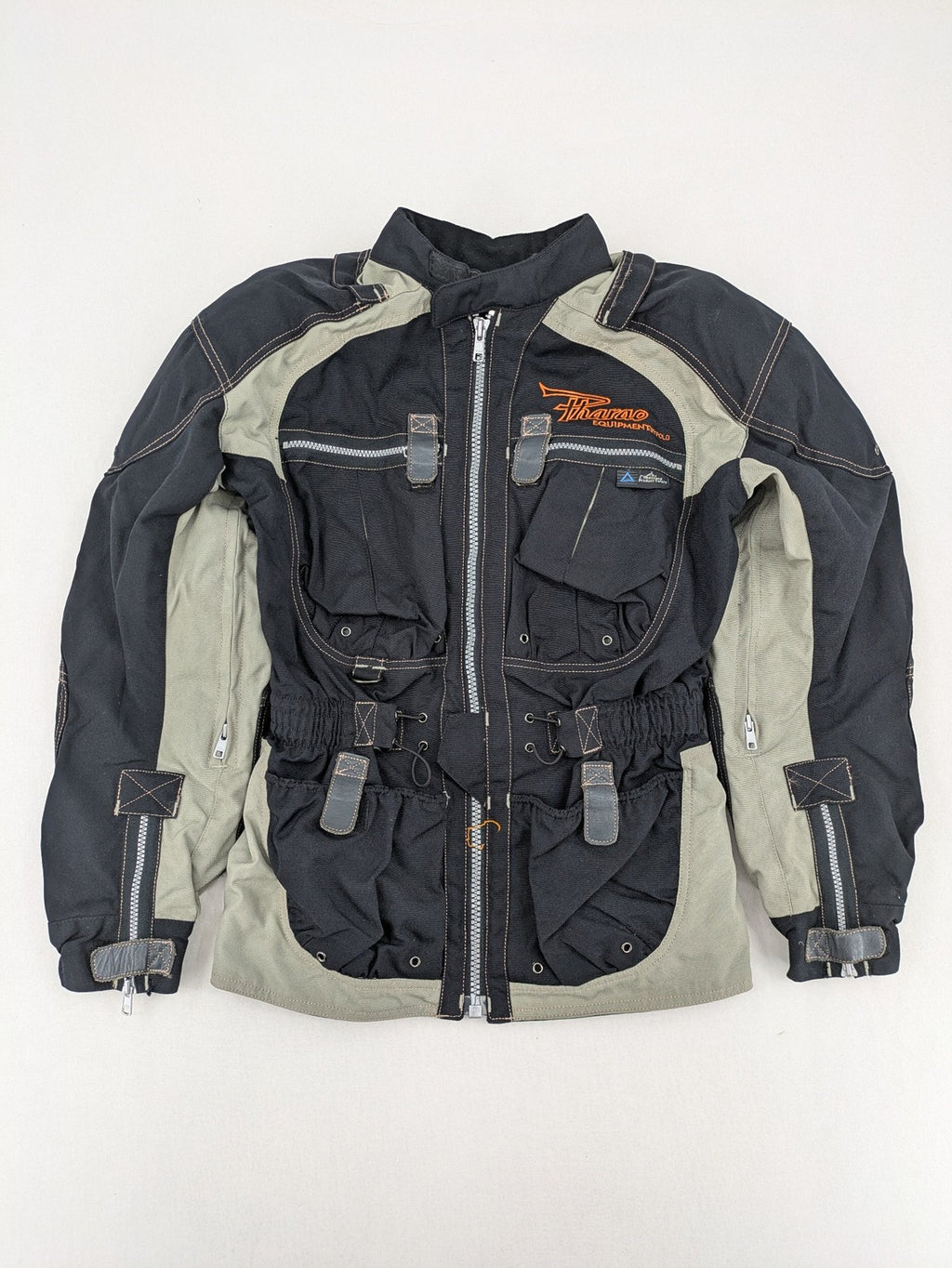Polo multi biker jacket nylon with adjustable fit and multiple pockets.