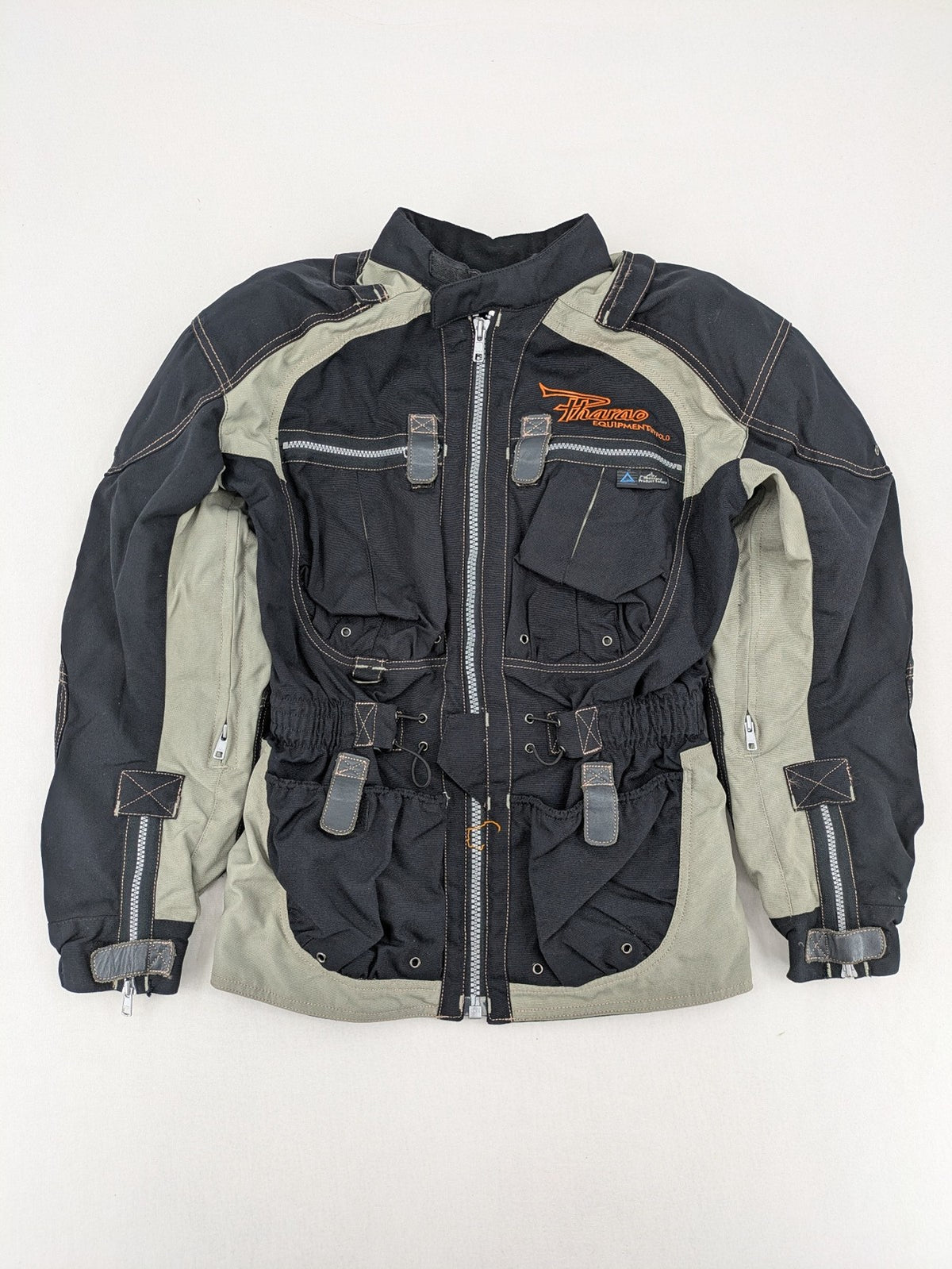 Polo multi biker jacket nylon with adjustable fit and multiple pockets.