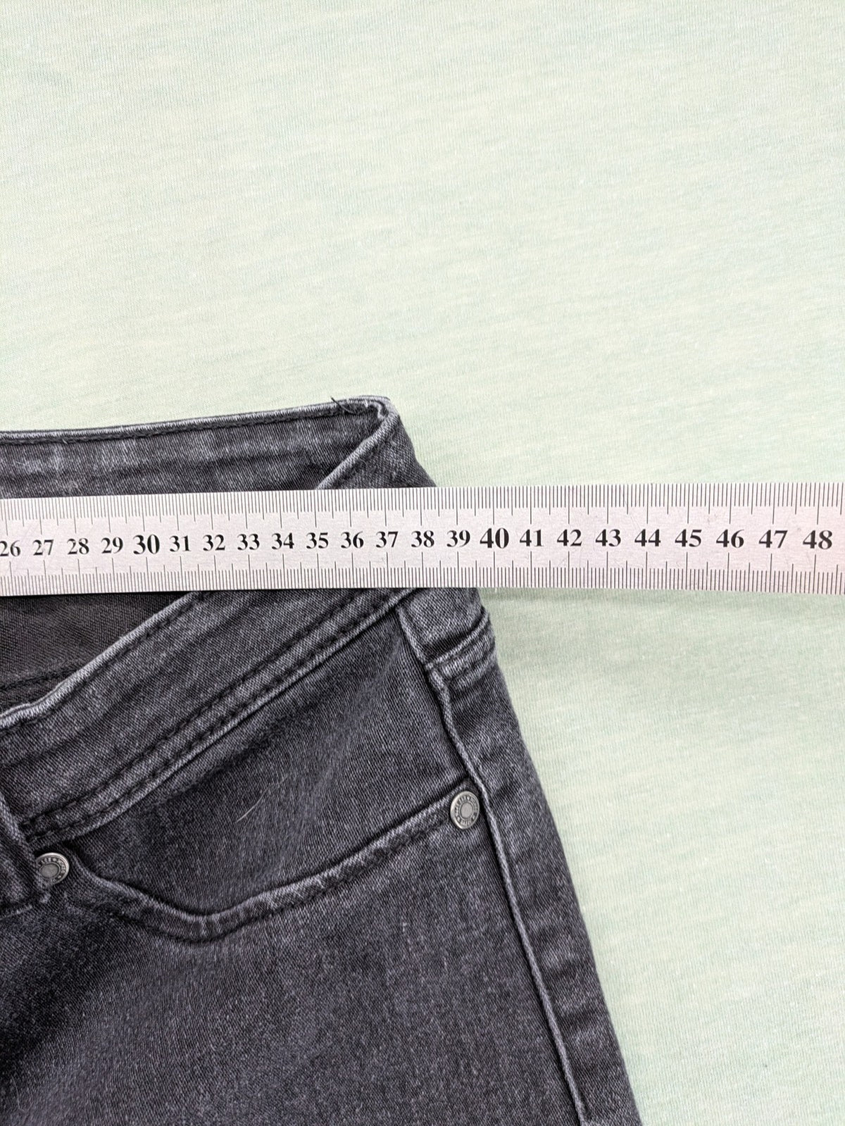 up2 fashion grey skinny jeans with rhinestone embellishments on back pockets