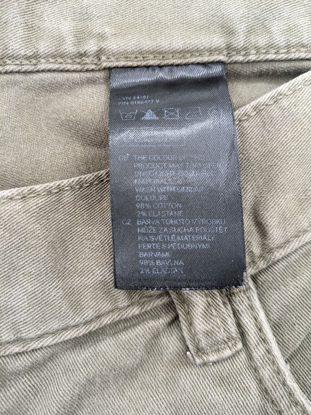 H&M khaki chino pants five-pocket design cotton stretch material