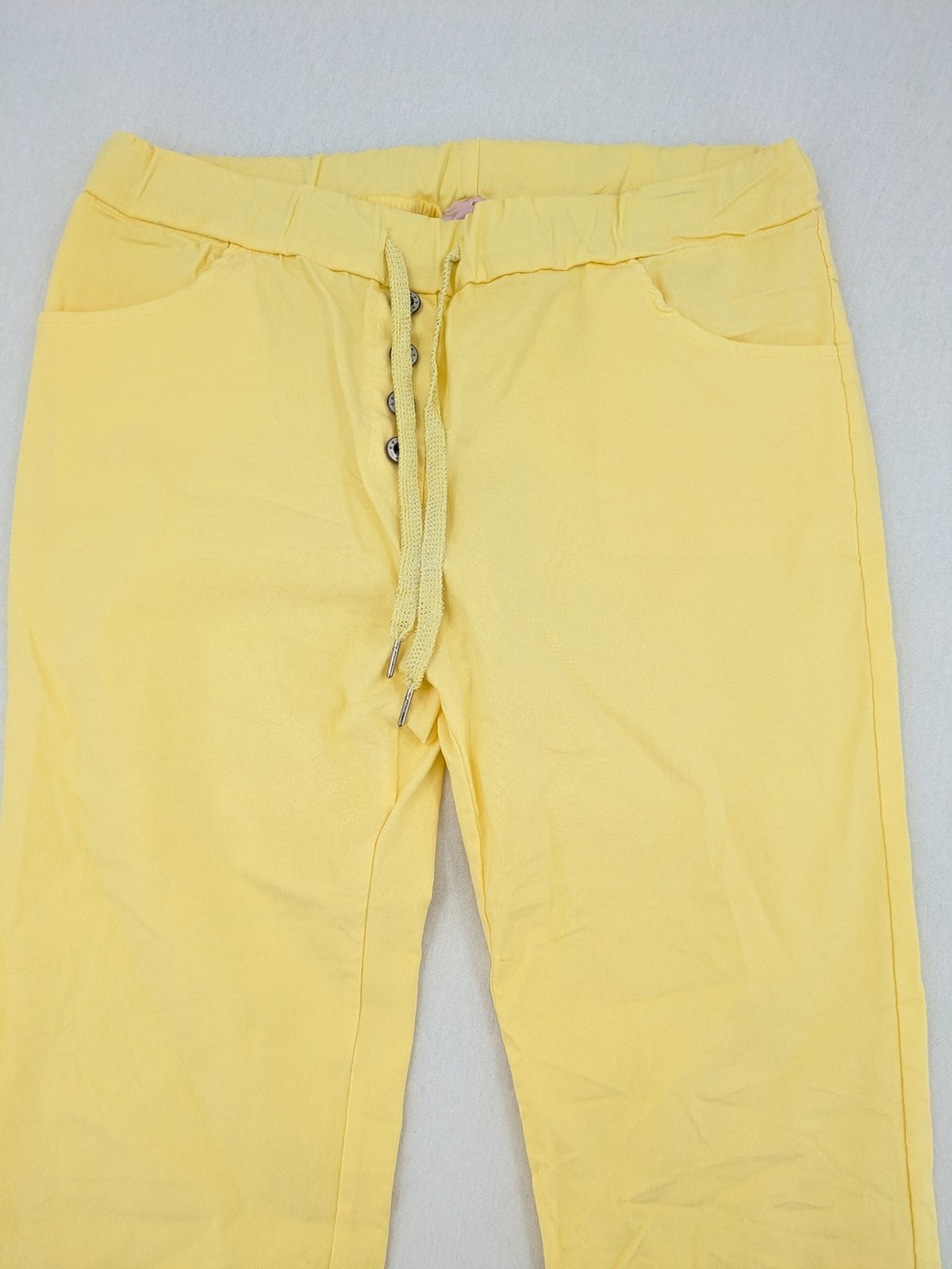Pink Cherry pink pants soft stretch viscose with adjustable drawstring waistband.