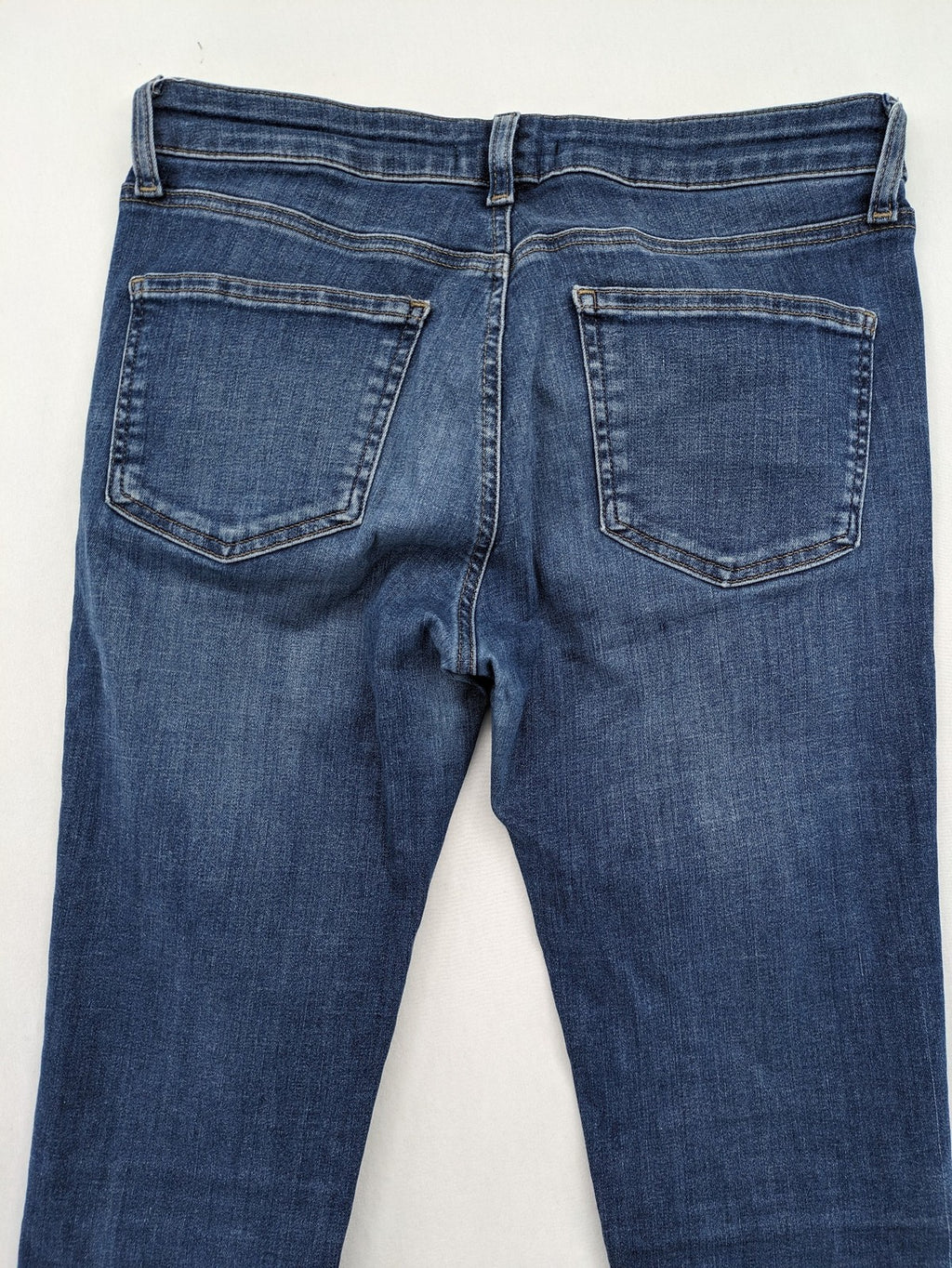 UNIQLO blue skinny jeans mid-rise 5-pocket design cotton stretch denim