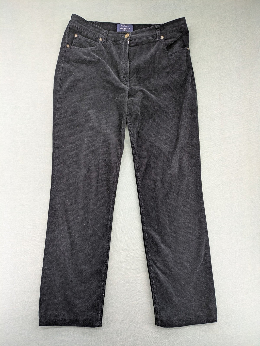 Raphaela by Brax black cord pants high waist 5-pocket design soft material
