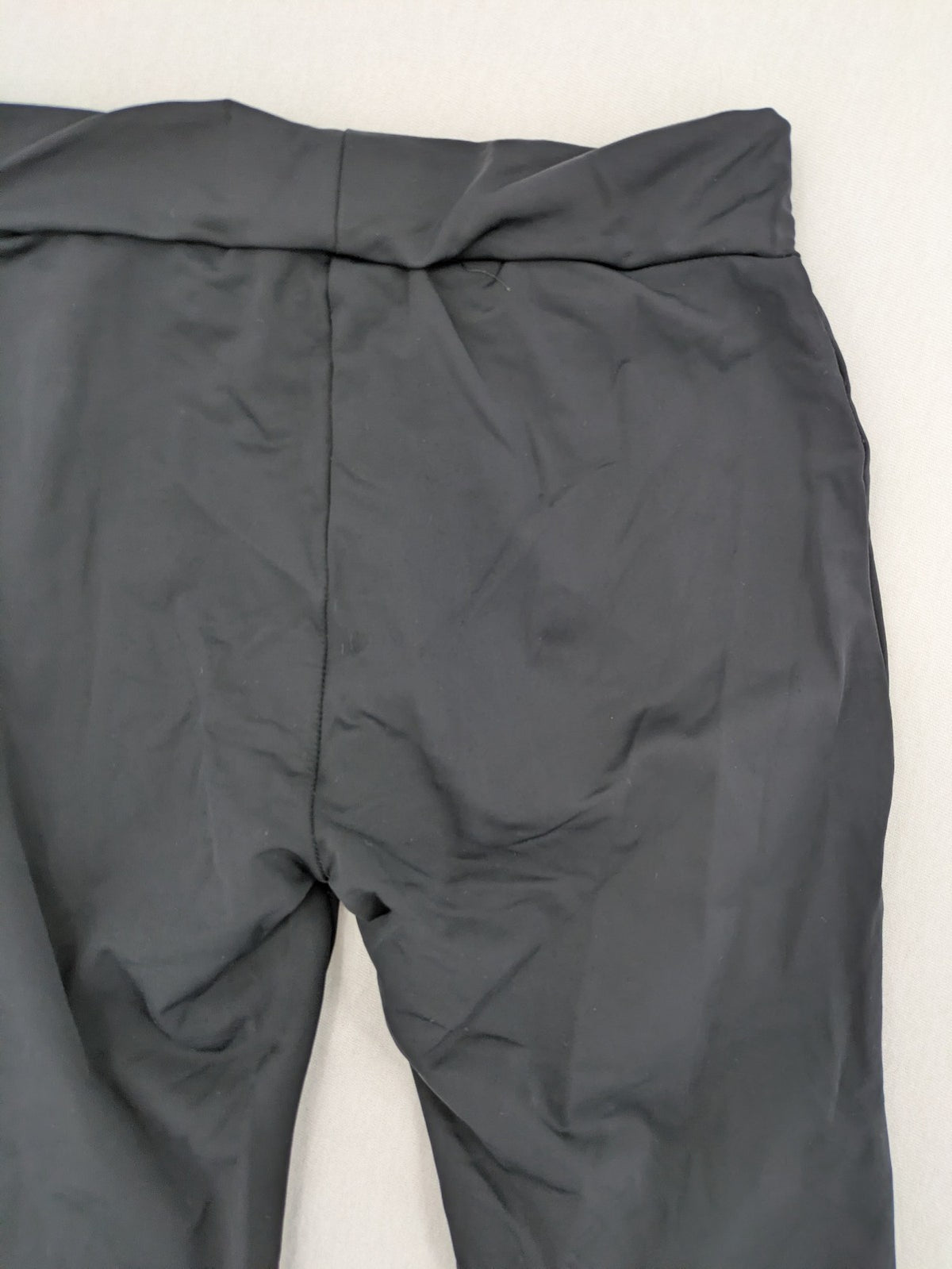 Urban Classics black bicycle tights with grey knee panels and high waist design.