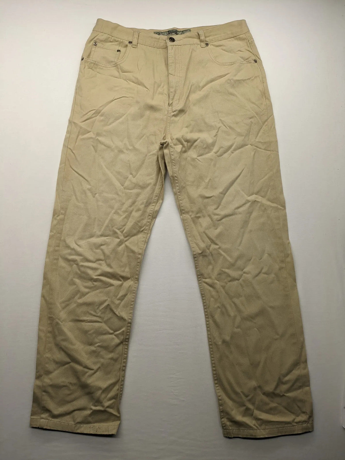 Go West beige straight jeans 5-pocket style durable cotton material
