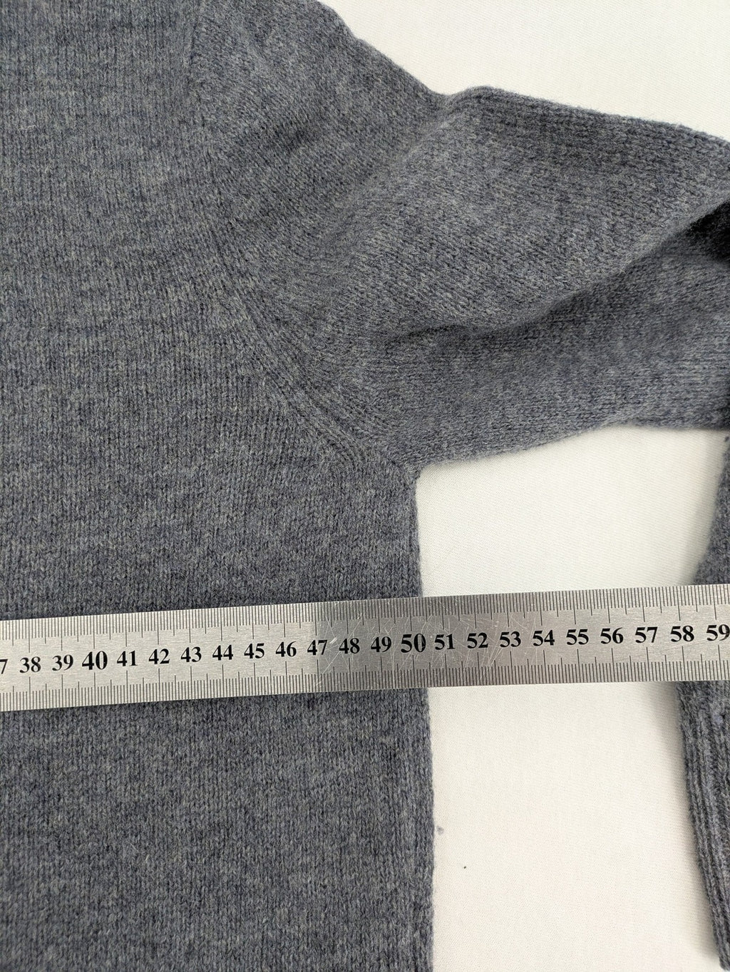 Brookshire grey turtle neck jumper ribbed cuffs and hem soft wool blend