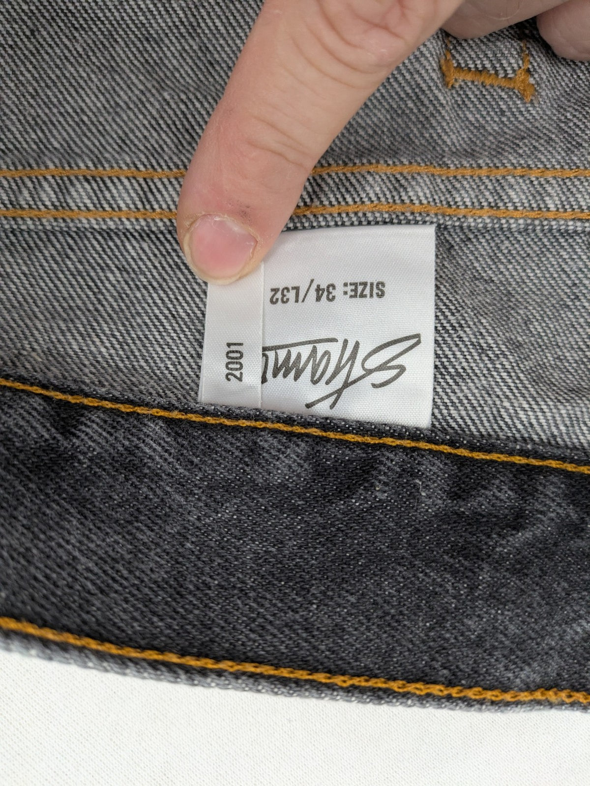 Shame black straight jeans W34 L32 washed denim 5-pocket style regular fit
