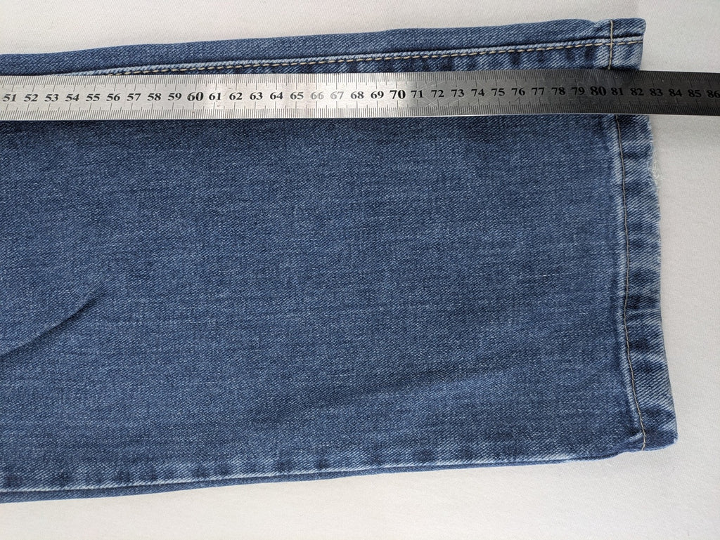 Joker blue straight leg jeans with double saddle stitched detail and classic denim wash.